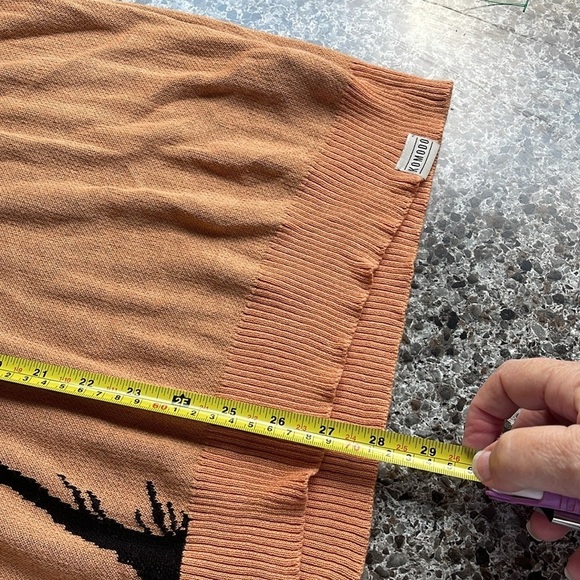 KOMODO women’s tunic length long sleeve sweater, palm tree accent vanity, size 3 - Picture 6 of 10